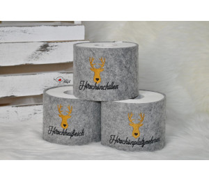 Stickserie - Hirsch Sprüche Klorollenverstecker